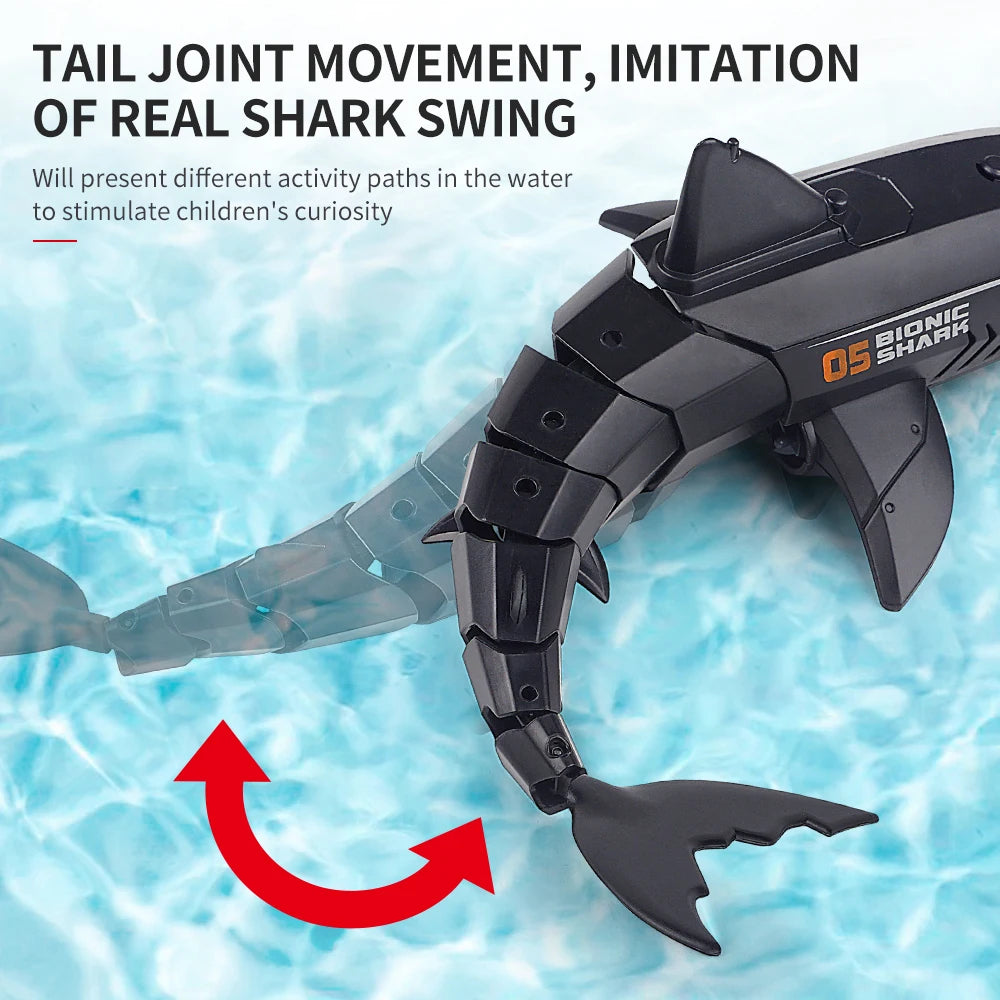 Remote Control Shark Submarine Toy, RC Shark Electric Rechargeable Water Toy