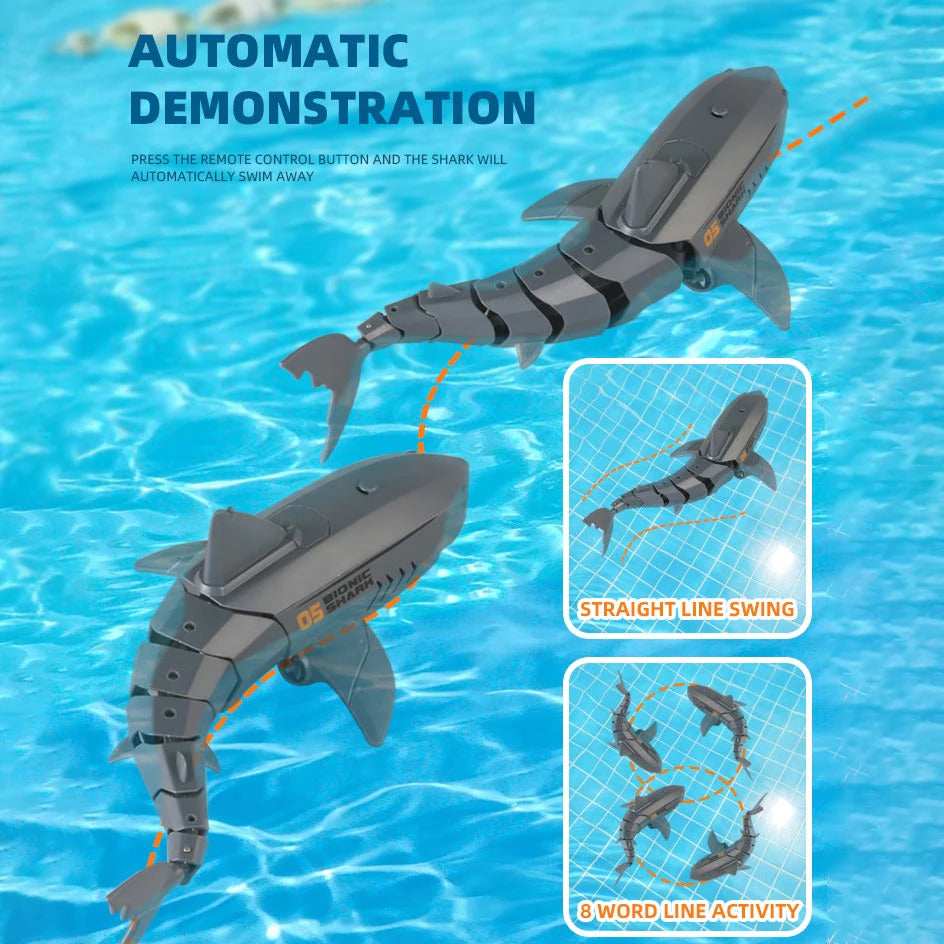 Remote Control Shark Submarine Toy, RC Shark Electric Rechargeable Water Toy