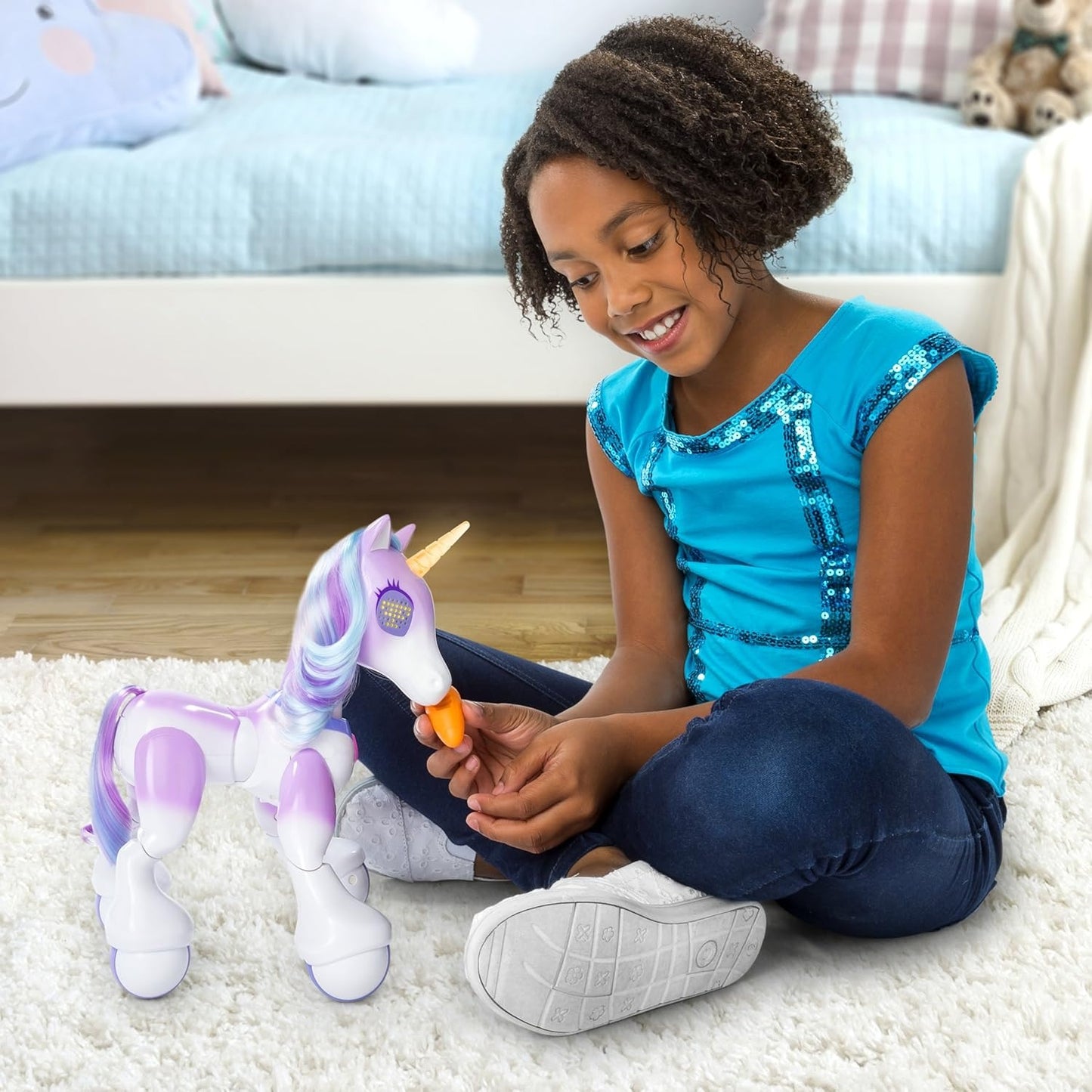 Remote Control Smart Unicorn – Walking & Talking Interactive Toy with Glowing Horn