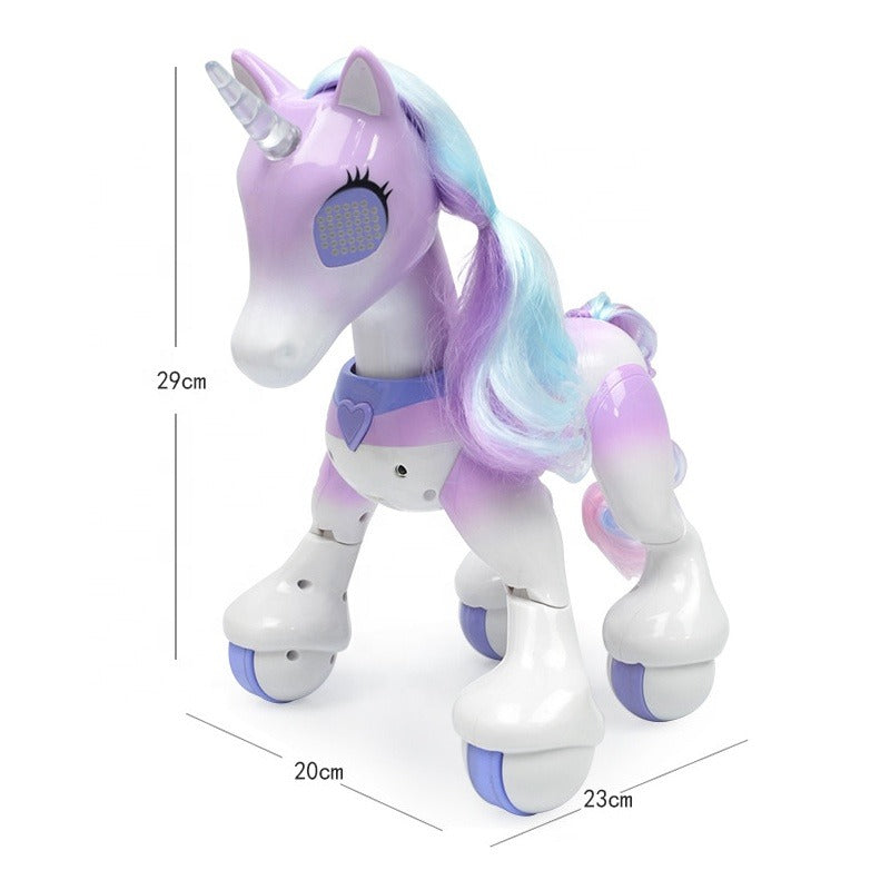 Remote Control Smart Unicorn – Walking & Talking Interactive Toy with Glowing Horn