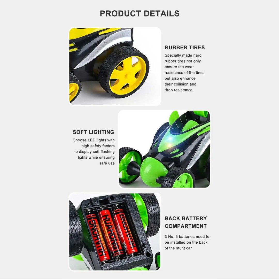 Remote Control Stunt Car, 360° Spins & Flips, Skill-Building, Fun & Learning, Safe for Ages 3+