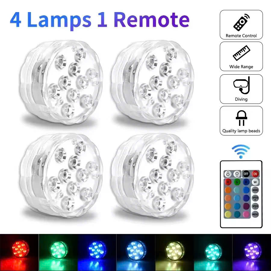 Remote Control Waterproof Magnetic Suction Cup LED Light – Adjustable Lighting Modes, Easy to Use