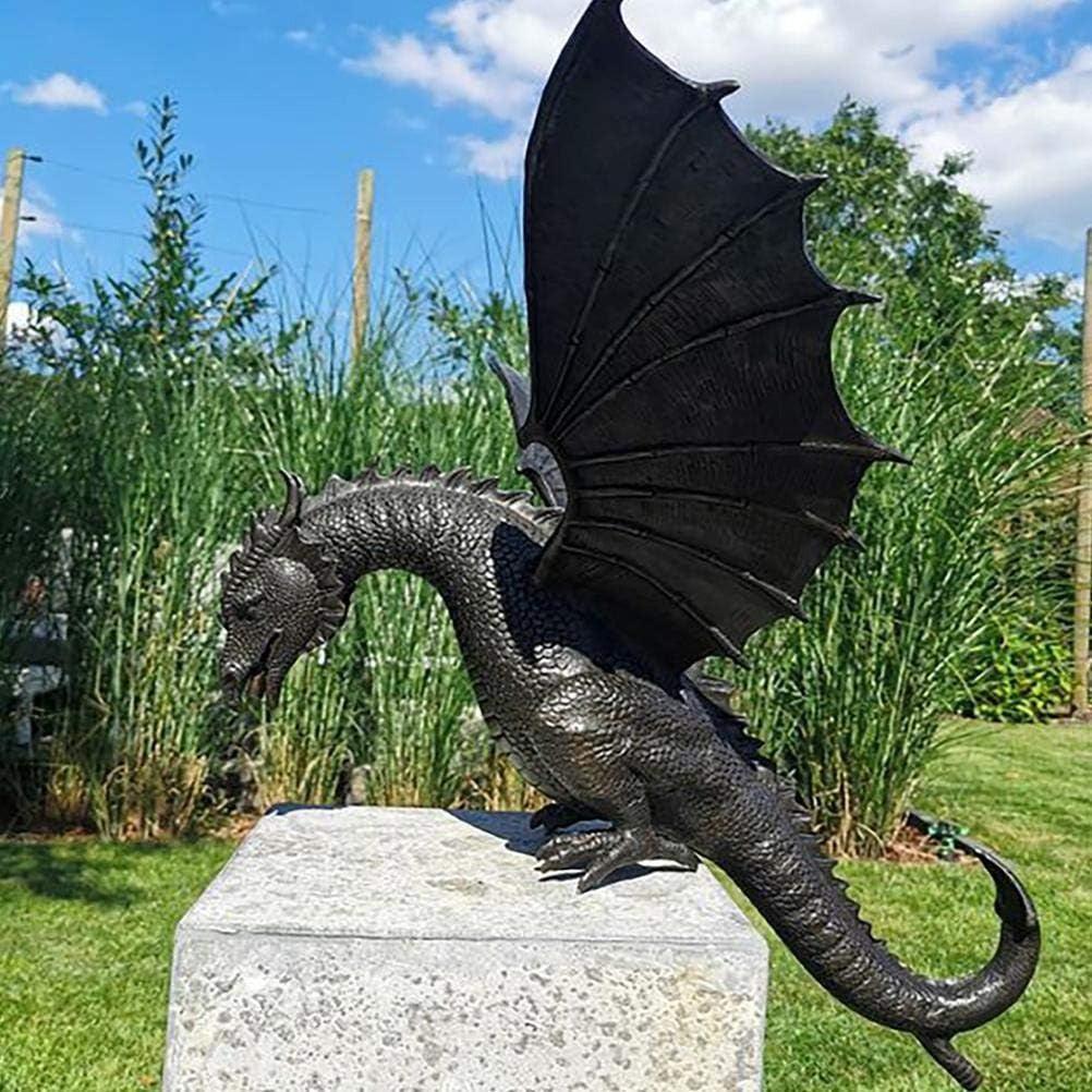 Resin Dragon Garden Fountain for Outdoor Dragon Decor and Garden Decoration