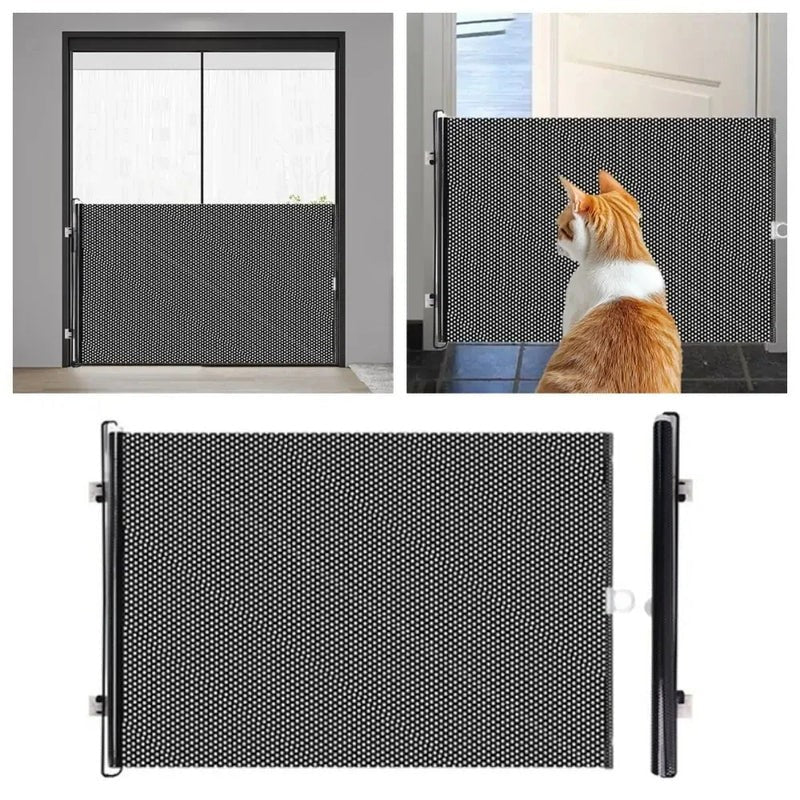 Retractable Mesh Pet Gate for Doorways and Hallways