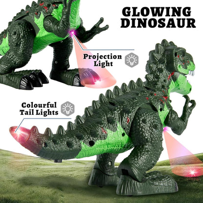 Roaring Music Dinosaur with Lights and Sound, Durable Plastic, Realistic Design, Safe for kids 2+