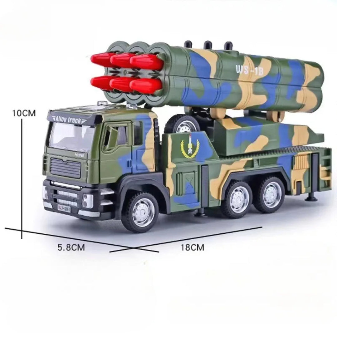 Rocket Launcher Car with 360° Rotating Launcher and Realistic Lights and Sounds, Safe for Ages 3+