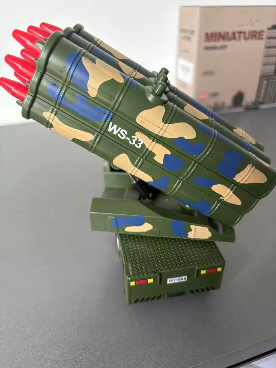 Rocket Launcher Car with 360° Rotating Launcher and Realistic Lights and Sounds, Safe for Ages 3+