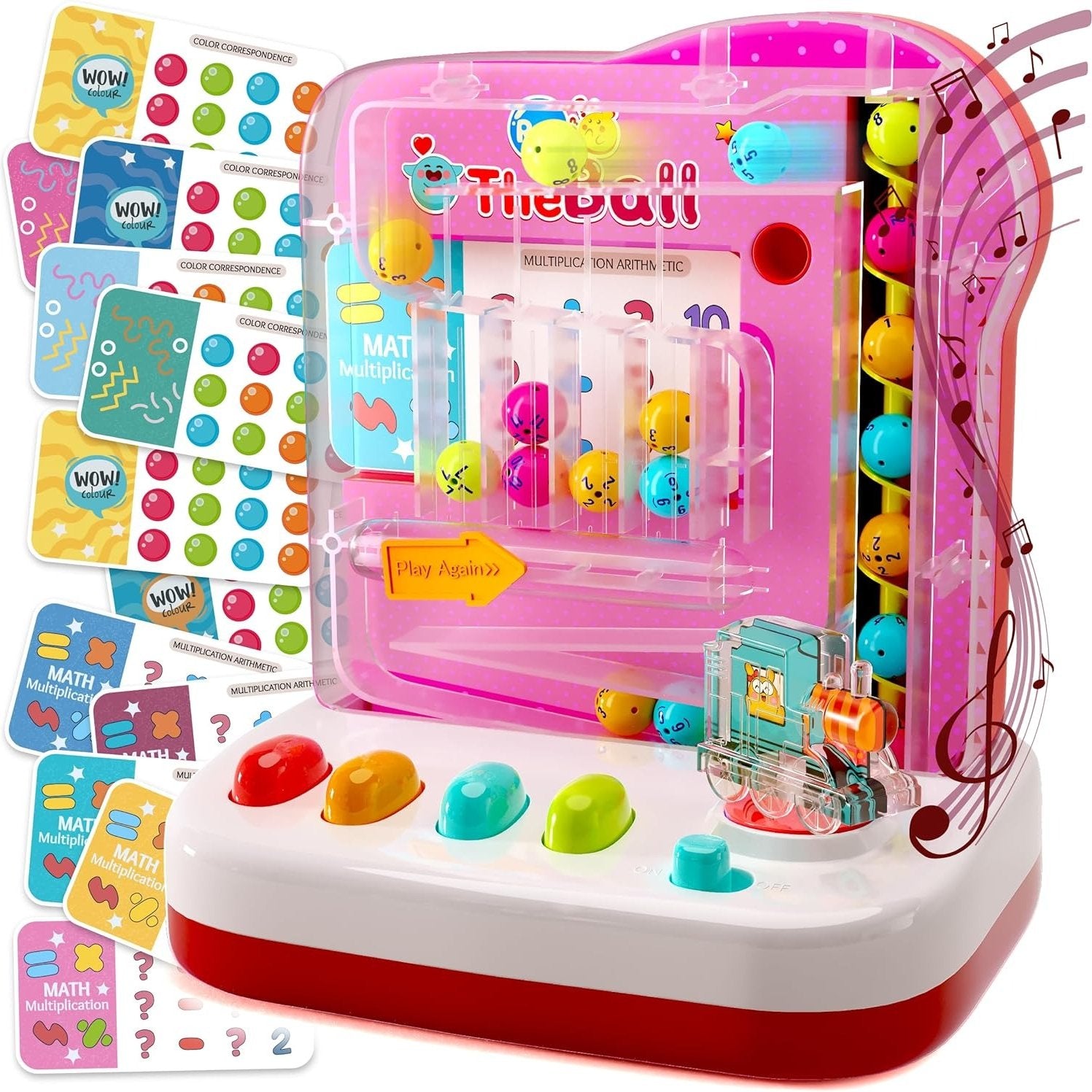 Rolling Track Ball Puzzle Toys With Sound & Light, Motion Control, Auto Start Stop, USB Battery Powered for Ages 3+