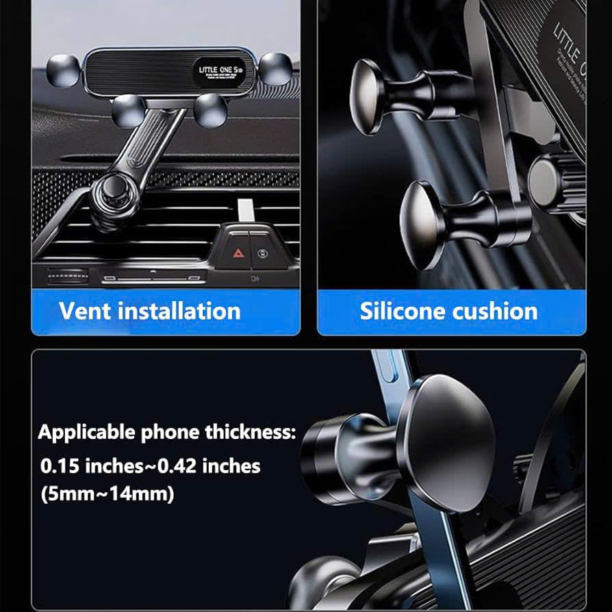 Rotatable Car Phone Holder for Air Vent – 360° Swivel, Foldable, and Easy to Use
