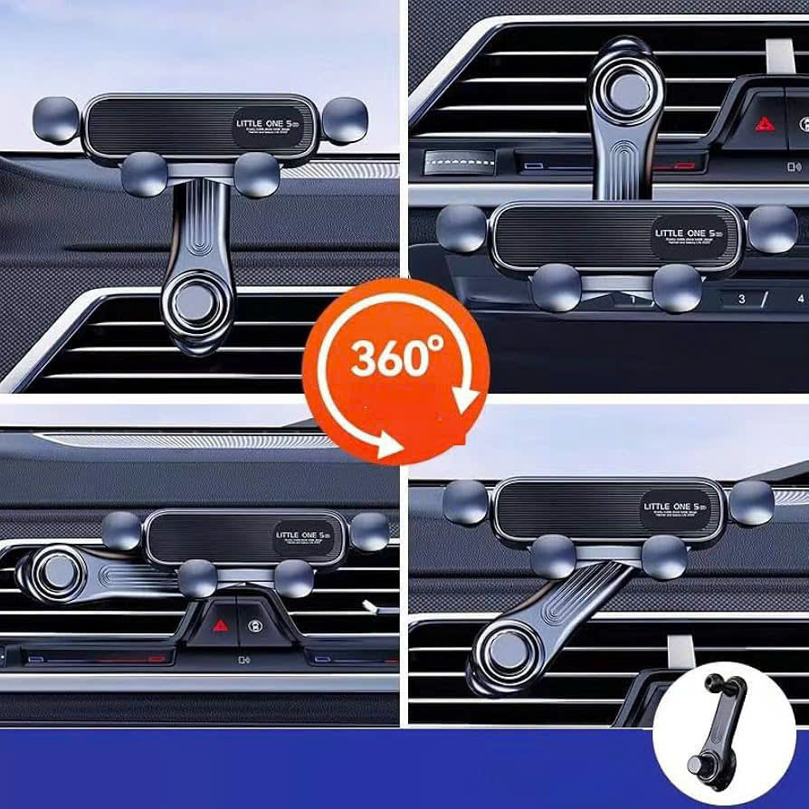 Rotatable Car Phone Holder for Air Vent – 360° Swivel, Foldable, and Easy to Use