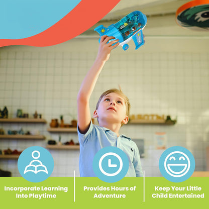 360° Rotating Electric Airplane Toy with Lights and Music, Smart Direction Change, Safe for Ages 3+