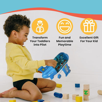 360° Rotating Electric Airplane Toy with Lights and Music, Smart Direction Change, Safe for Ages 3+