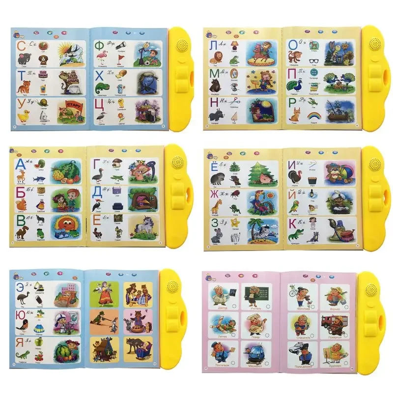 Russian Electronic Sound Book with Interactive Learning Toy for Kids, Voice Reading & Storytelling Function, Safe for Ages 3+
