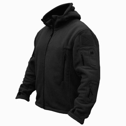 Men'S Thermal Fleece Tactical Hooded Jacket