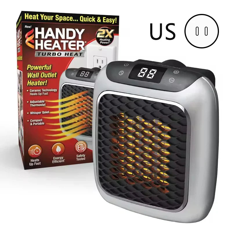 800W Portable Wall Mounted Electric Heater With Remote