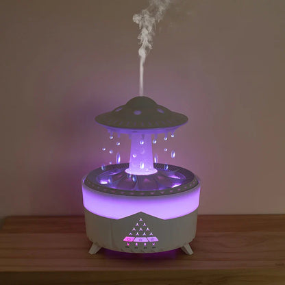 Mini Raindrop Aroma Humidifier Usb Remote Diffuser, 350Ml