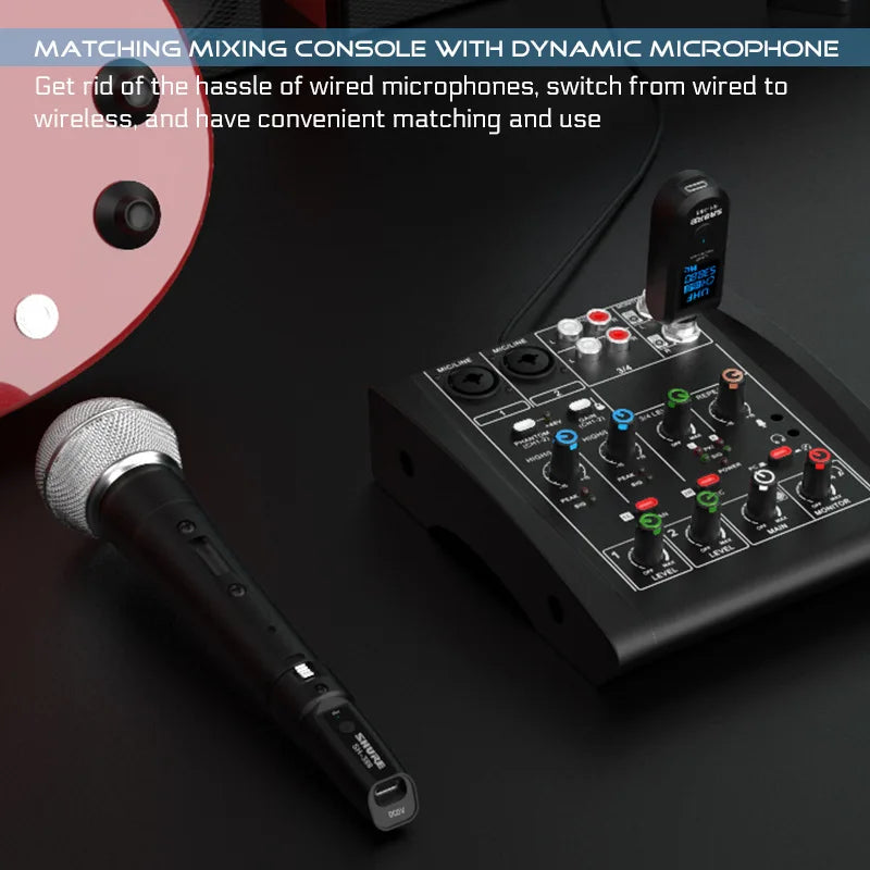 Wireless Uhf Transmitter And Receiver For Dynamic Microphones