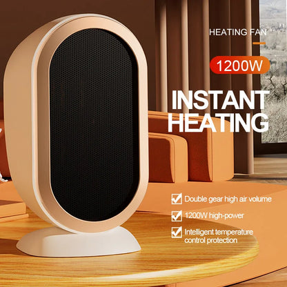 Compact Electric Heater With Adjustable Temperature Control