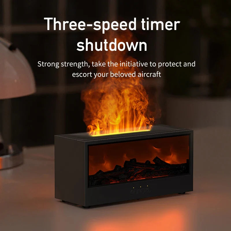 Fireplace Air Humidifier With Led Remote Control