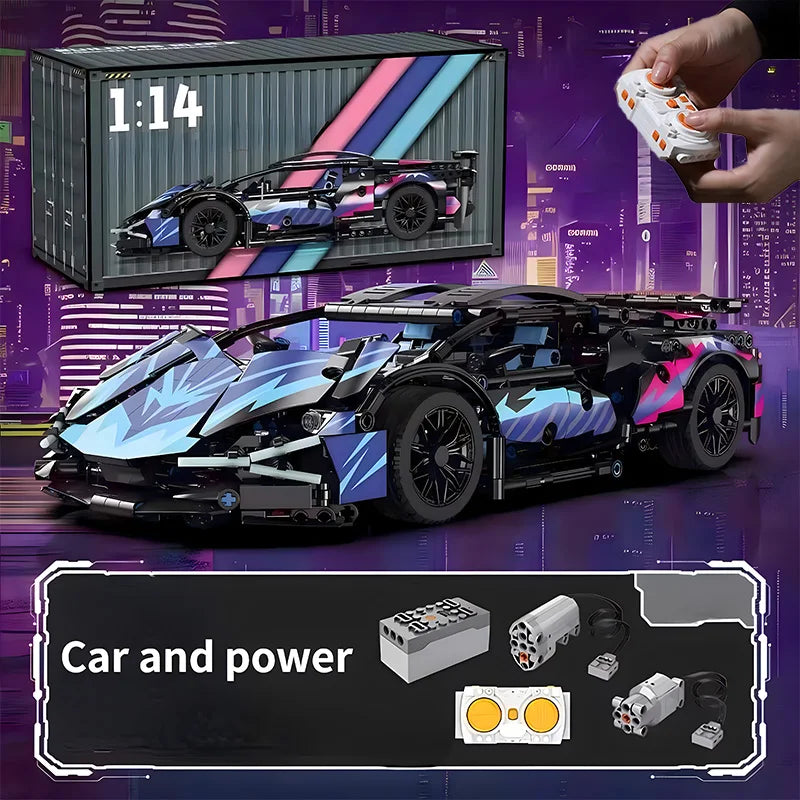 1:14 Remote-Control Roadster Building Blocks Toy For Kids