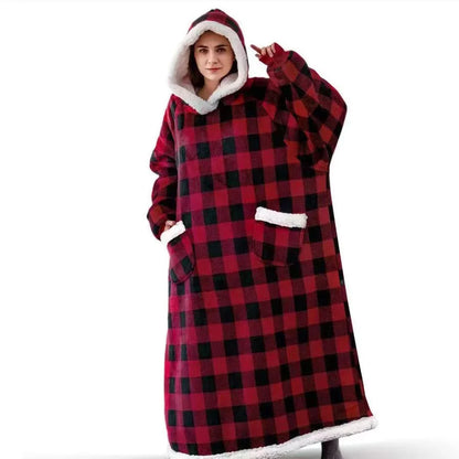 Extra Plush Hoodie Tv Blanket With Large Pocket