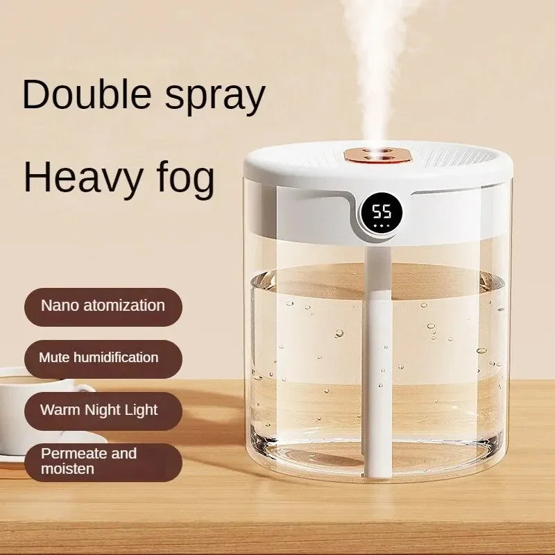 Dual Mist Usb Humidifier With 2L Capacity