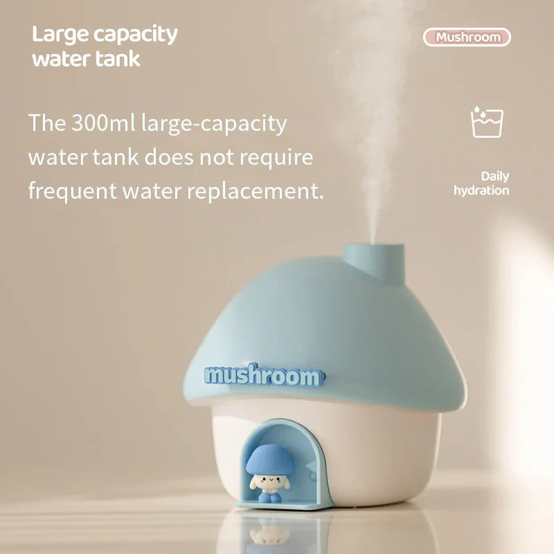 Mushroom House Ultrasonic Humidifier With Colorful Lighting