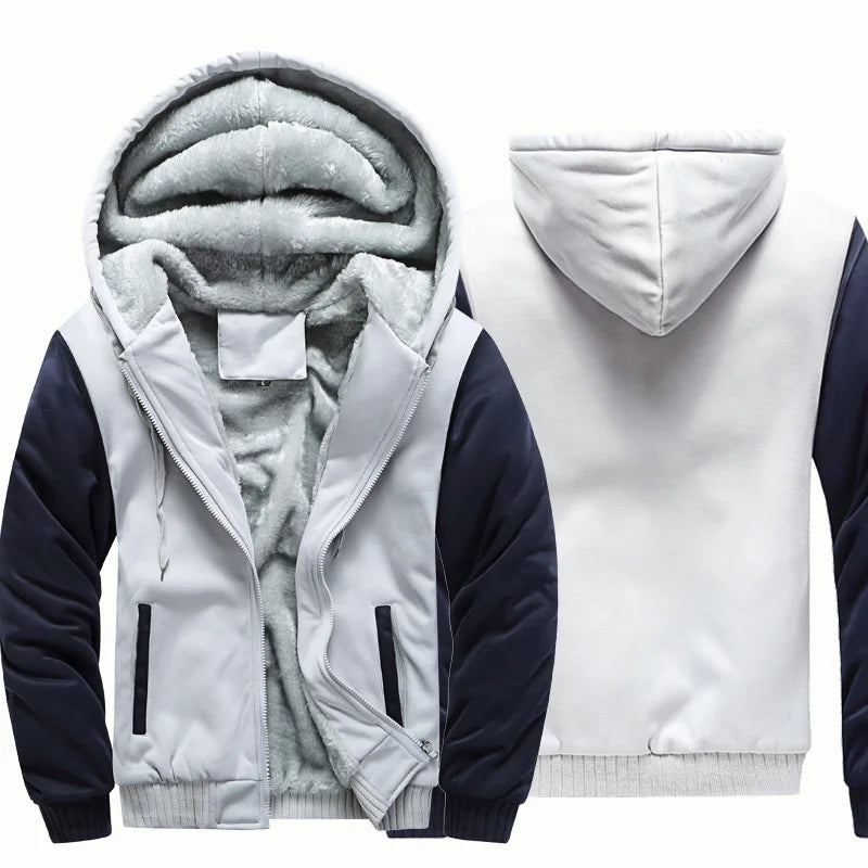 Winter Men'S Camouflage Hooded Fleece Jacket