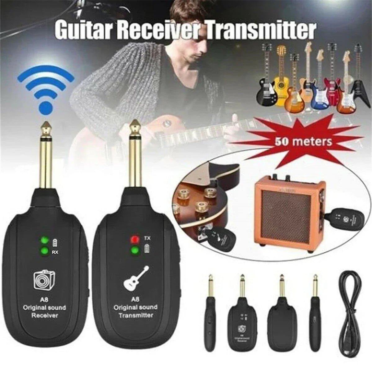 Wireless 4-Channel Guitar And Violin System