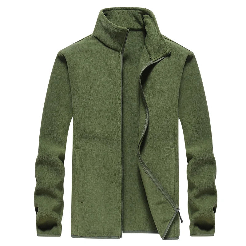 Men'S Wool Fleece Jacket With Stand Collar