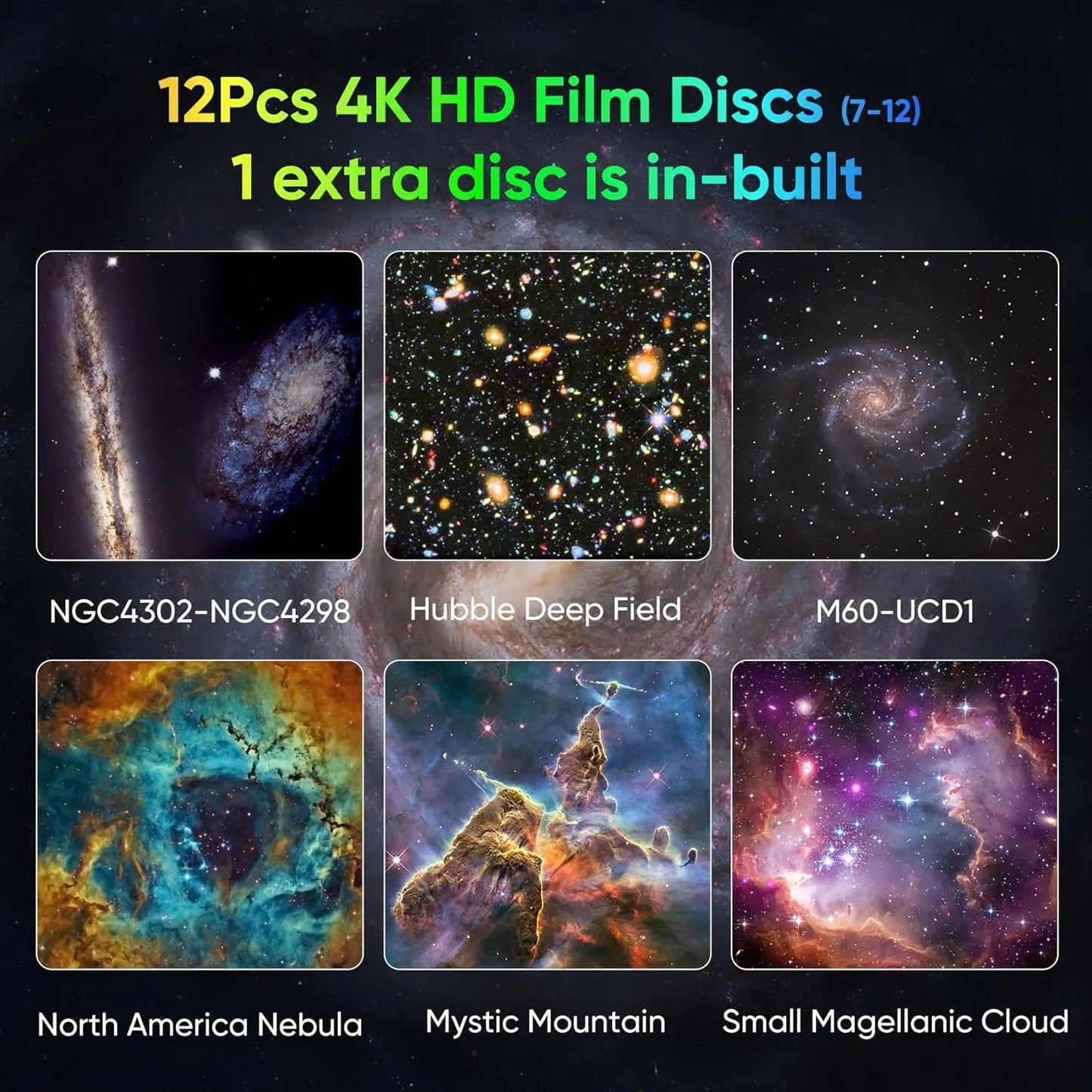 12-In-1 Starry Sky 4K Galaxy Projector Lamp