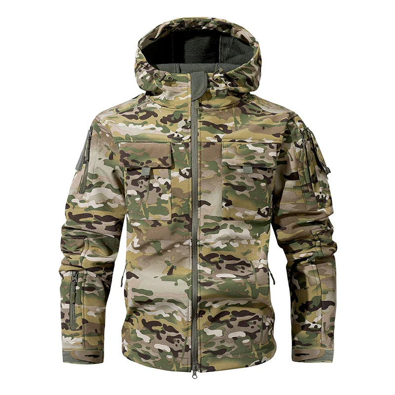 Waterproof Men'S Camouflage Fleece Tactical Jacket