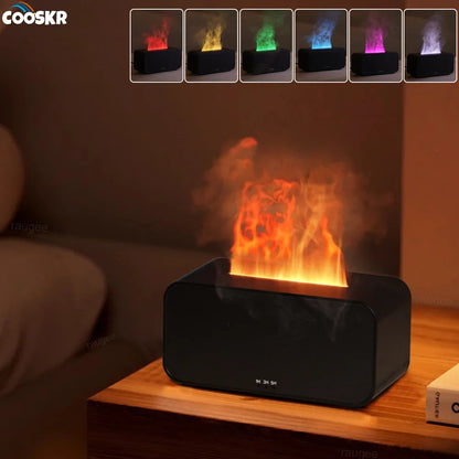 Flame Aroma Diffuser Led Light Timer Auto-
