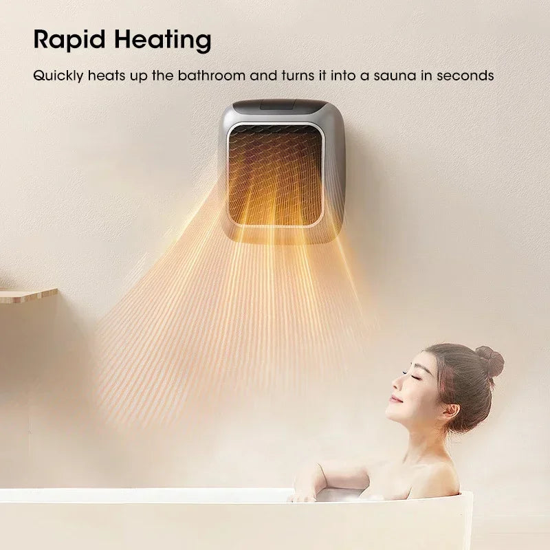 800W Portable Wall Mounted Electric Heater With Remote