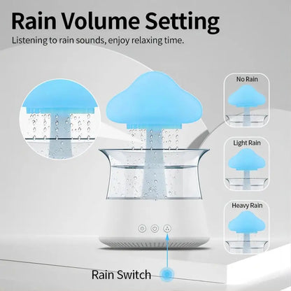 Ultrasonic Aromatherapy Humidifier With Night Light & Rain Sounds