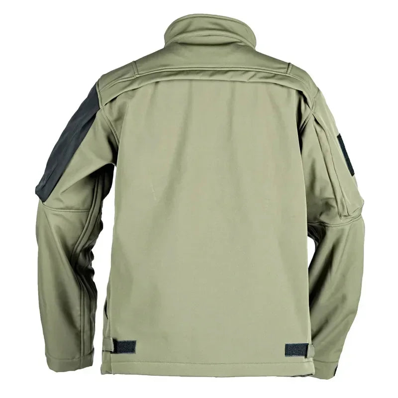 Tactical Men'S Waterproof Fleece Jacket With Pockets