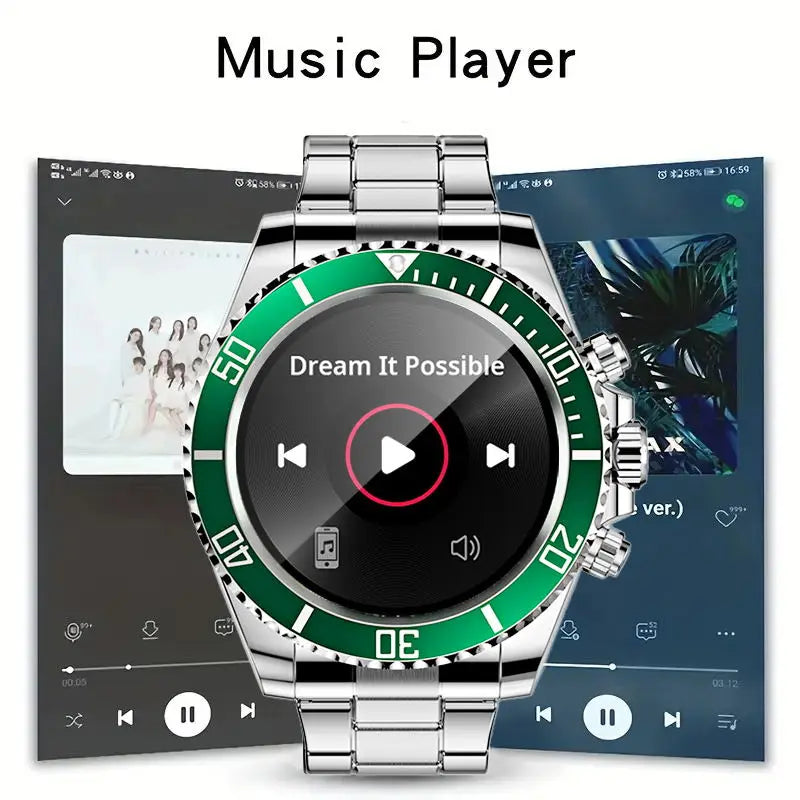 Luxury Waterproof Smartwatch For Men With Call Feature