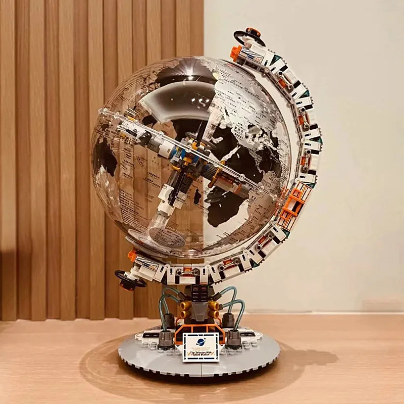 Creative Space Station Transparent Globe Building Set