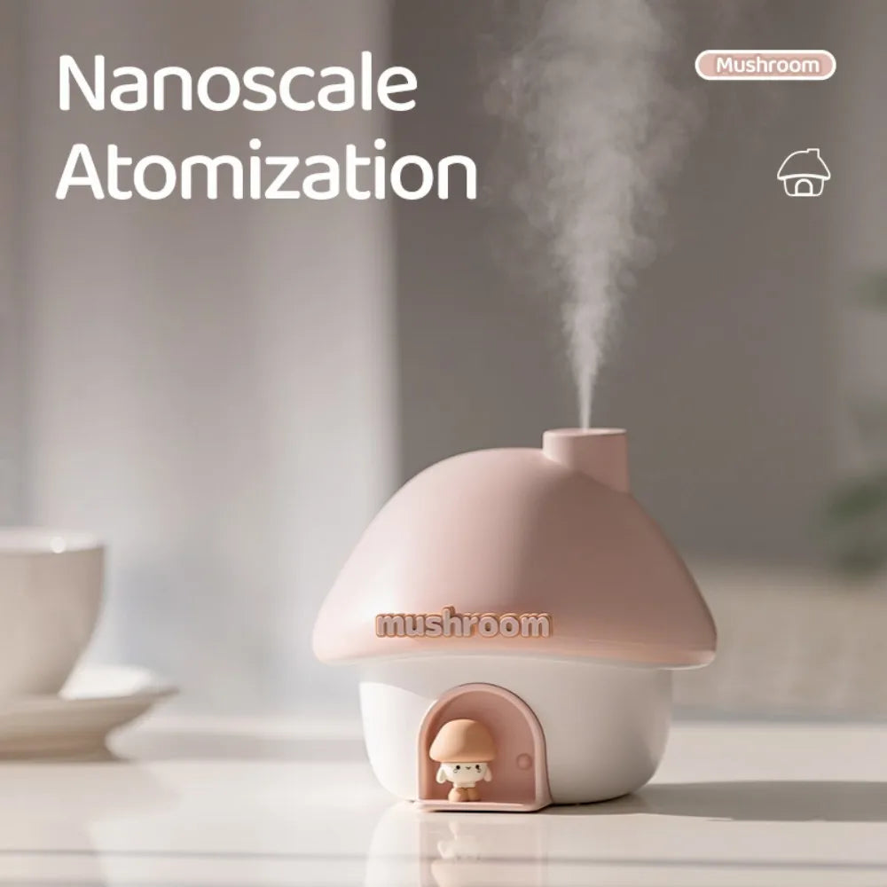 Mushroom House Humidifier With Colorful Lights