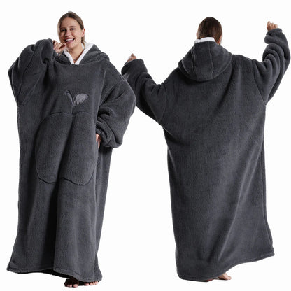 Oversized Wearable Blanket With Hood, Cozy Winter Comfort