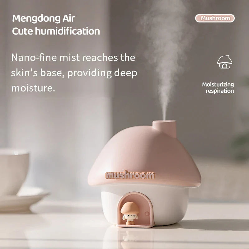 Mushroom House Ultrasonic Humidifier With Colorful Lighting