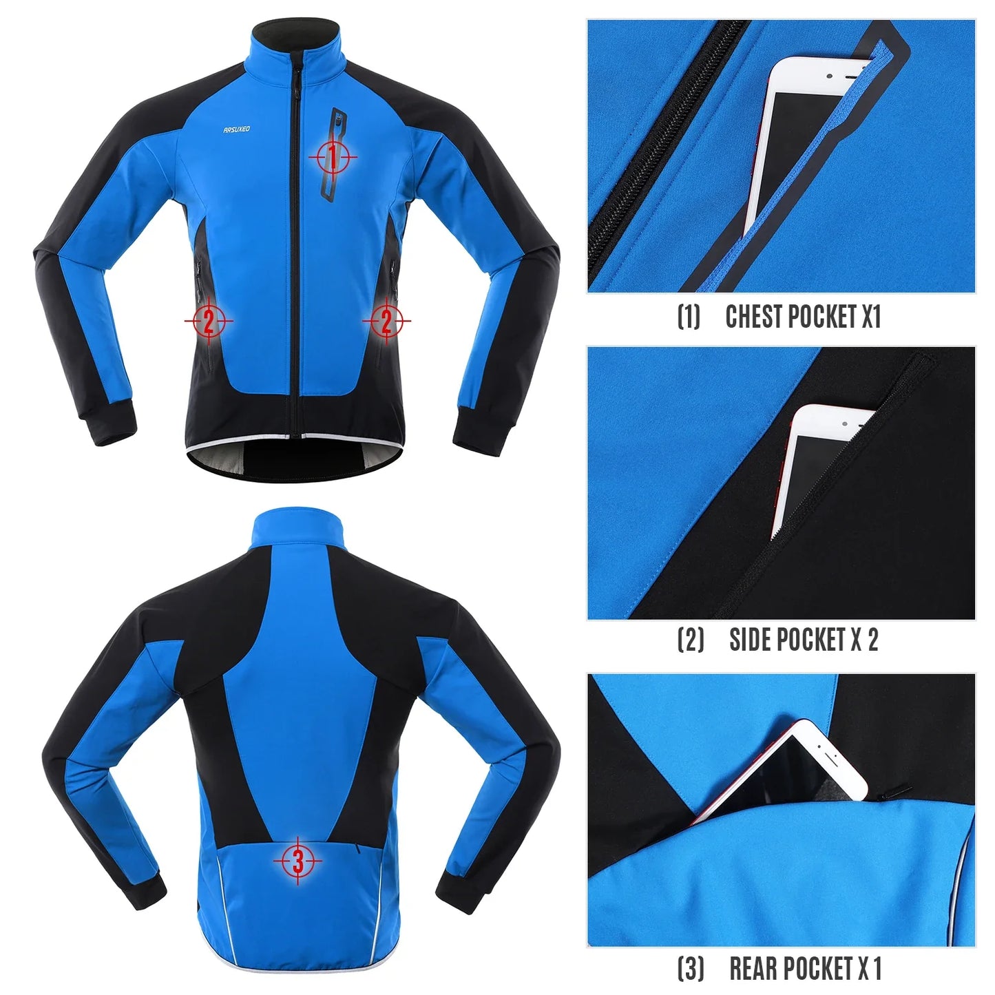 Men'S Waterproof Thermal Cycling Jacket