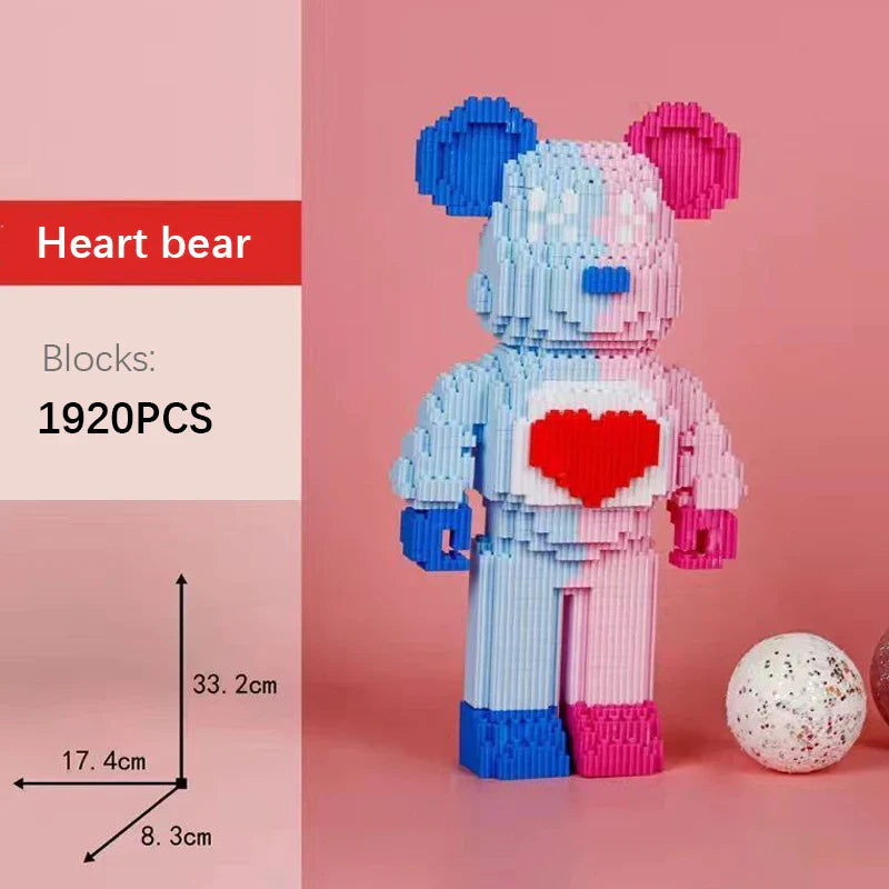Bear Diy Building Block Toy For Kids