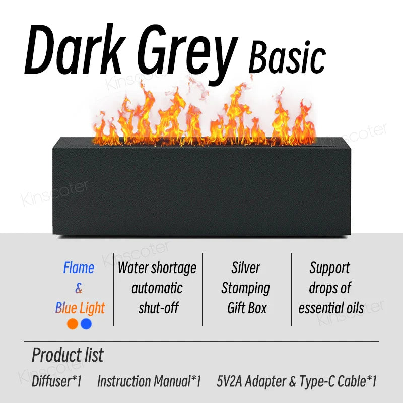 Flame Diffuser Ultrasonic Aromatherapy Cool Mist Humidifier