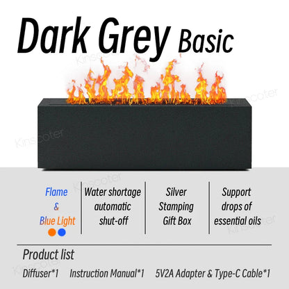 Flame Diffuser Ultrasonic Aromatherapy Cool Mist Humidifier