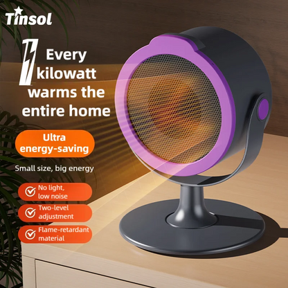 Compact Desktop Heater With Two-Level Warmth Adjustment