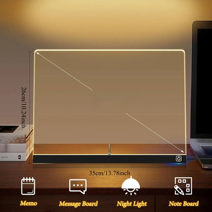 Led Acrylic Note Board With Rgb Light Display
