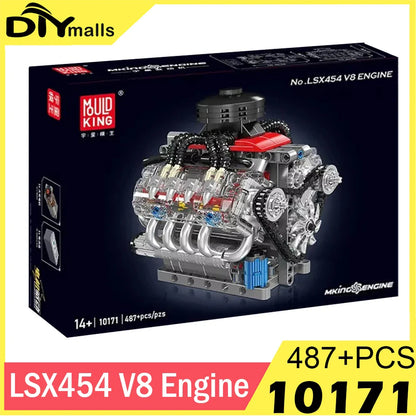 V8 Engine Motorized Block Toy For Educational Fun