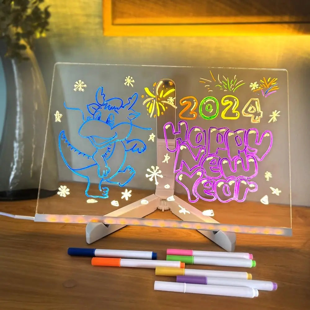 Colorful Led Message Board With Acrylic Drawing Surface