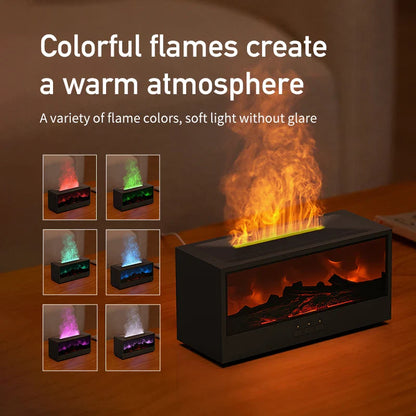 Fireplace Air Humidifier With Led Remote Control